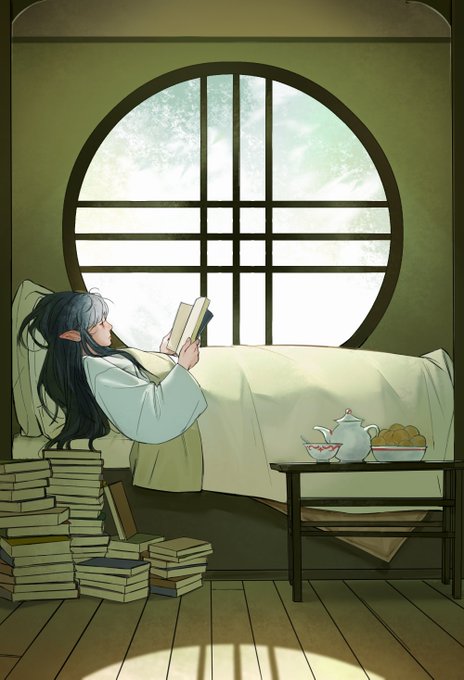 「indoors reading」 illustration images(Latest)