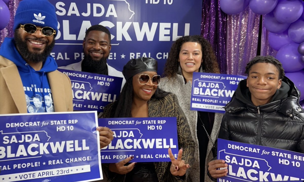 It’s time to prioritize the peoples needs over personal agendas in the 10th Legislative District. Join us in electing @sajdapurpleblackwell on April 23, 2024. #PeoplePower #CommunityFirst