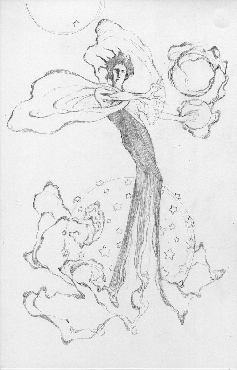 Pencil prelim for that SANDMAN piece I showed yesterday.