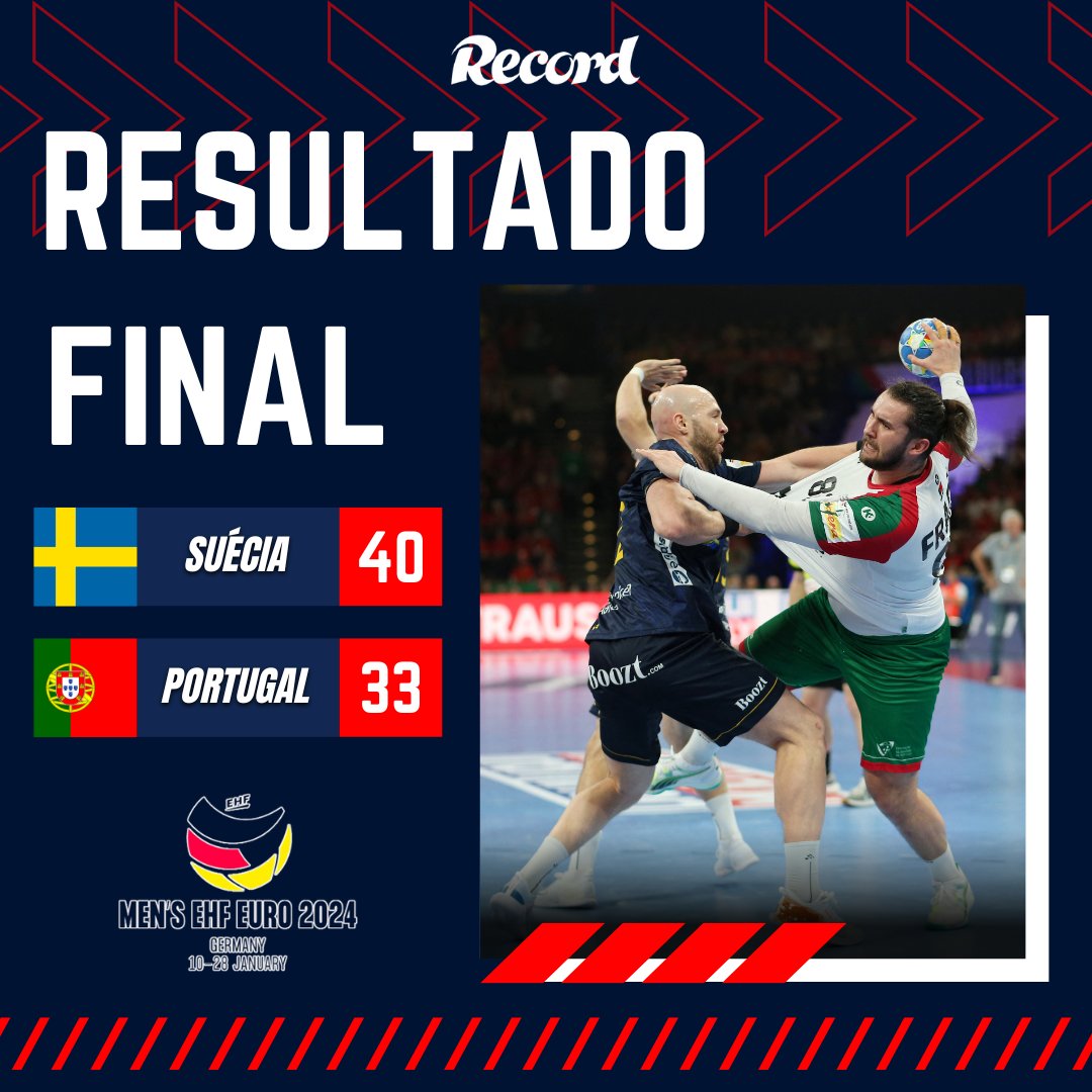 🤾 Portugal perde com a Suécia e está fora das meias-finais do Europeu de Andebol