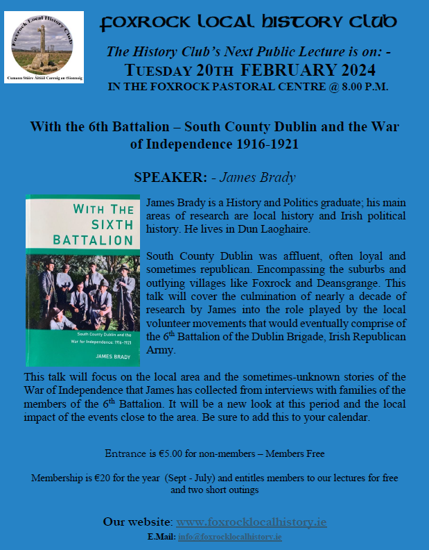 Foxrock Local History Club February Lecture