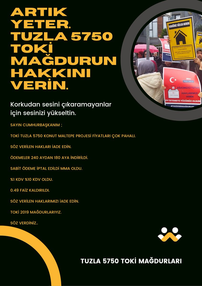 Söz namustur bizde sizin için bir anlamı yokmu  Sandık herşeyi çöZer İstanbul size hayâl olacak 

<a href="/Toki_Kurumsal/">TOKİ</a> <a href="/csbgovtr/">T.C. Çevre, Şehircilik ve İklim Dğş. Bakanlığı</a> <a href="/mehmetozhaseki/">Mehmet Özhaseki</a> <a href="/Ayhan19Karaca/">Ayhan Karaca</a> <a href="/osmannnurika/">Osman Nuri Kabaktepe</a> <a href="/Akparti/">AK Parti</a> <a href="/murat_kurum/">Murat KURUM</a> 
#SözNamustur #MurataOyYok