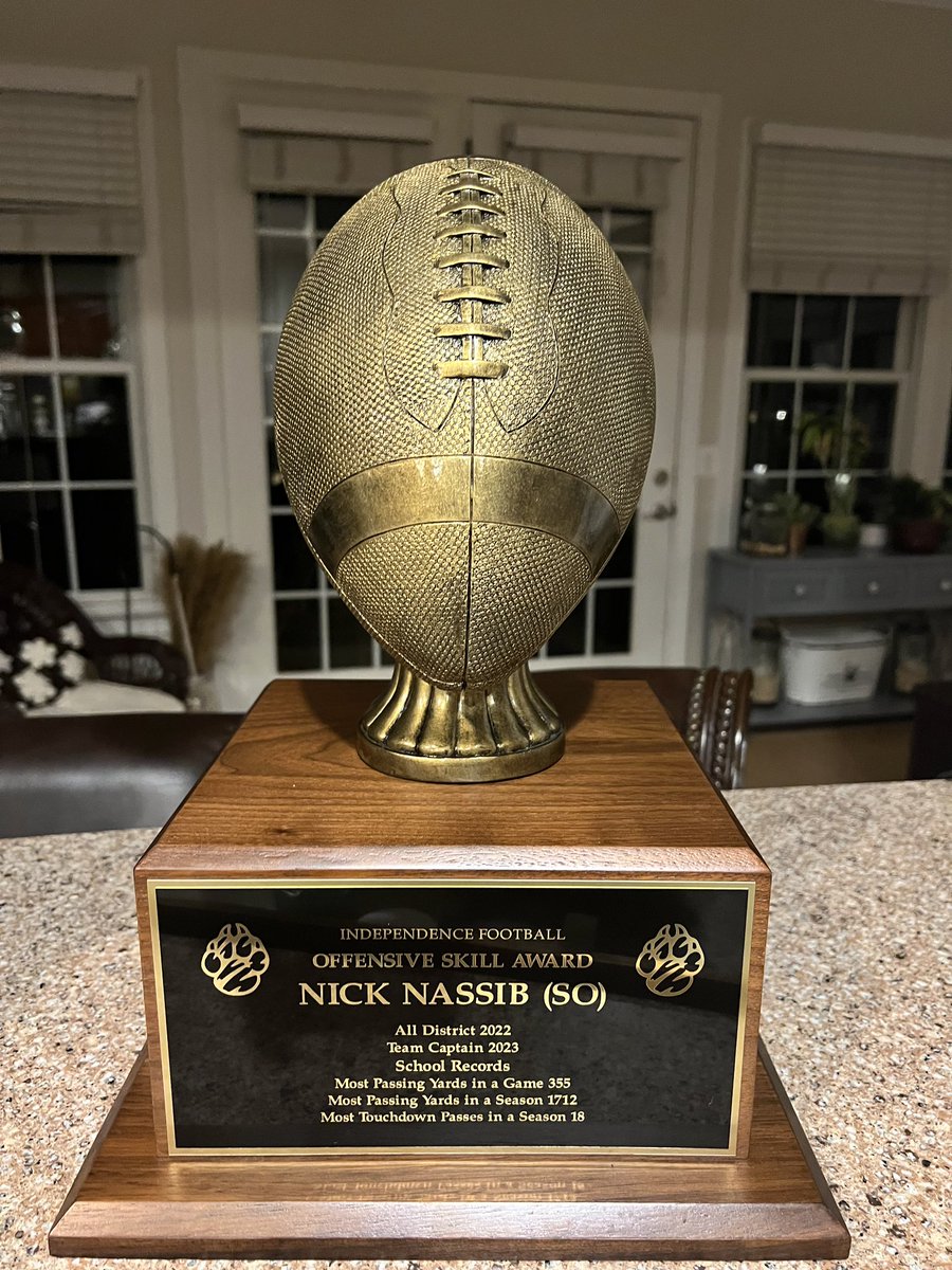 So thankful for this award! All thanks to my coaches and teammates that supported me throughout the season!
<a href="/rjwindows/">RJ Windows</a> <a href="/IndyHSFootball/">Independence HS Football</a> <a href="/CoachDaily1/">Curtis Daily</a> <a href="/carljfred/">Carl Frederick</a> <a href="/PrepRedzoneVA/">Prep Redzone Virginia</a> <a href="/LocoHSFB/">LoCo Football</a> <a href="/QBIQsystem/">QBIQ™️</a> <a href="/QBUselect/">QBU Select</a> <a href="/QBHitList/">QBHitList.com</a>