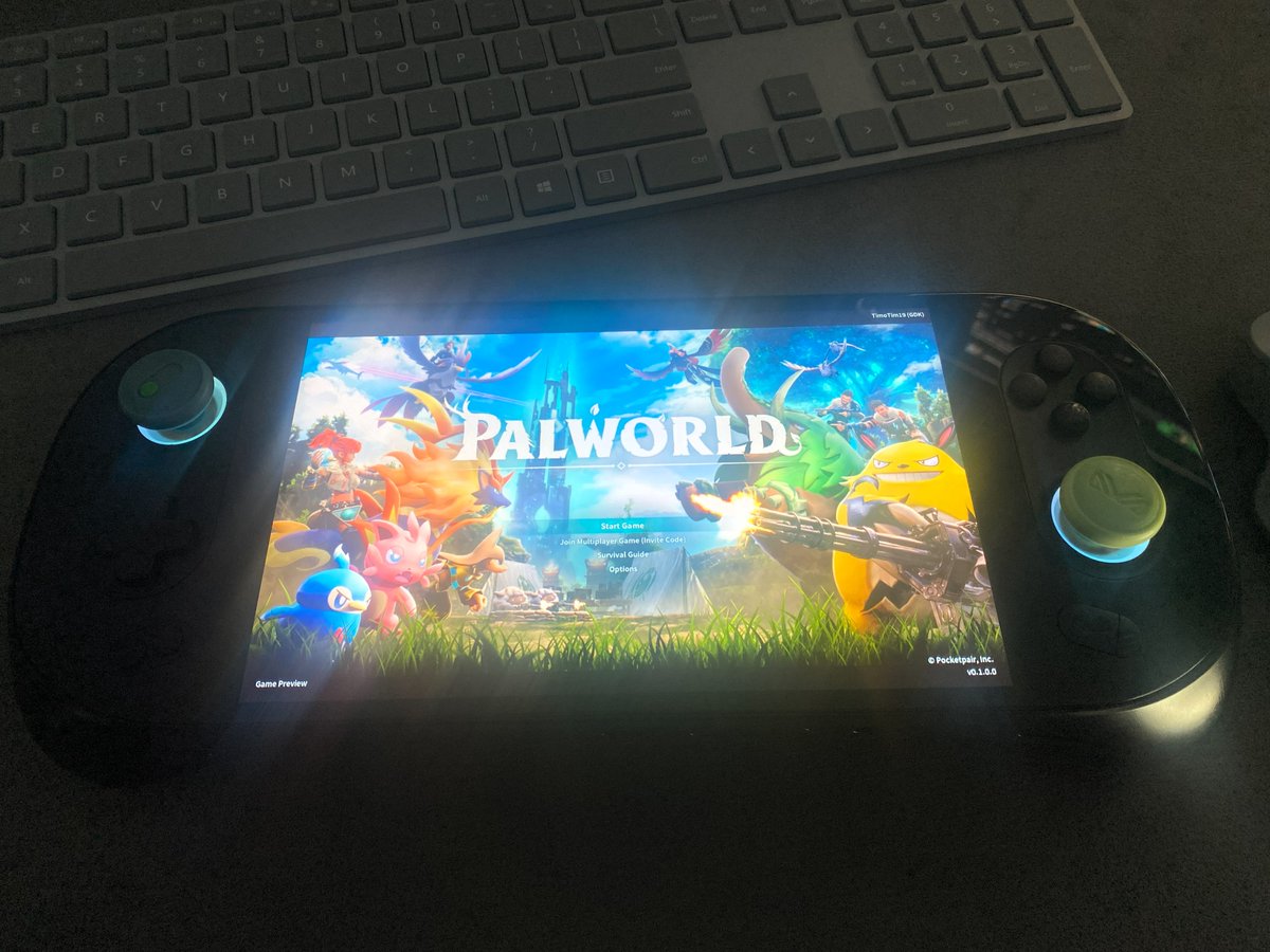 TimoTim19's tweet image. Playing Palworld on the Ayaneo 2 with #XboxGamePass . You love to see it. And they said we had nothing to play in Q1🤷🏾‍♂️ #XboxShare