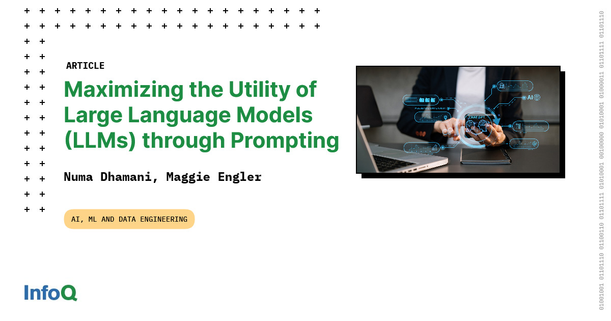 Find out how #PromptEngineering techniques can help use the #LLMs more effectively to achieve better results: bit.ly/3Hqo7Di Prompting techniques discussed include few-shot, chain-of-thought, self-consistency, and tree-of-thoughts prompting. #InfoQ #AI #ML #GerativeAI