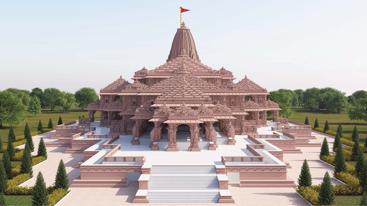 Tweet2Rushank's tweet photo. "Ram Mandir, a divine abode where devotion echoes and hearts find solace in the embrace of Lord Ram." 🕉️✨

The wait of 500 years is now over. 

22nd January 2024 is a very important day in Indian history. 

#AyodhaRamMandir https://t.co/7yOSAYlTBL