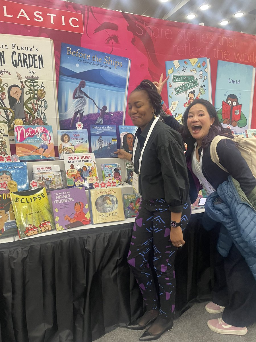 Just got back from ALA #LibLearnX24 & I had a BLAST. I got to speak at a @Scholastic luncheon & shared the inspiration behind BEFORE THE SHIPS. I also met the amazing @JoannaHoWrites & @ChristyMandin.  If this trip is any indication of the year ahead, 2024 will be dope.