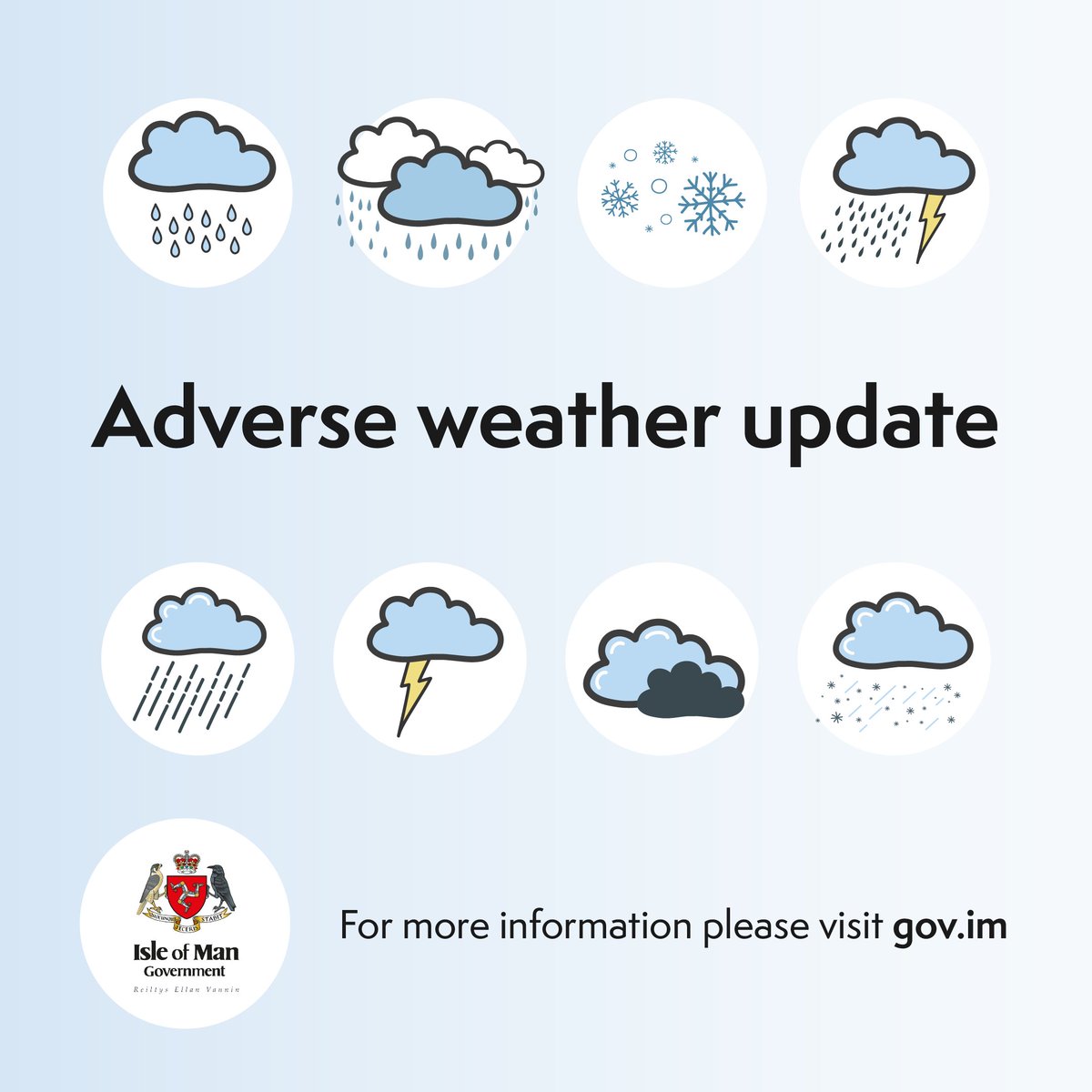 The public are being advised not to travel this evening (Sunday 21 January) between 8pm and midnight as #StormIsha strengthens from gale to storm force with gusts of up to 80 mph expected. An amber weather warning is in place. #IsleofMan #Manx #IOM gov.im/news/2024/jan/…