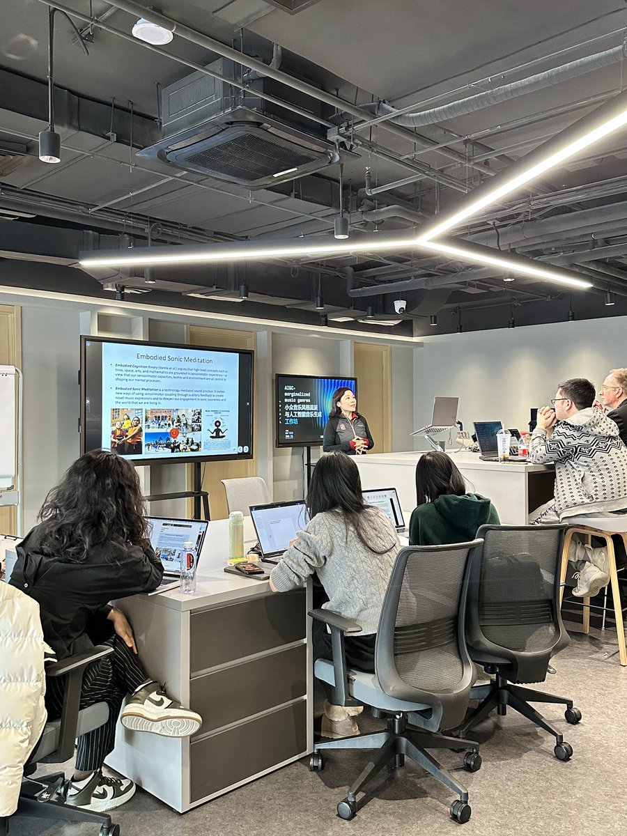 ceciliawuxiaoci's tweet image. It’s been an honor and pleasure to be invited back to #tsinghua #university to present my #embodied #sonic #meditation #research for the “#Marginalized #Music #Genres and #AI Music Generation” #workshop. #aimusic #computermusic #musictech #China #qinghua #beijing #highered