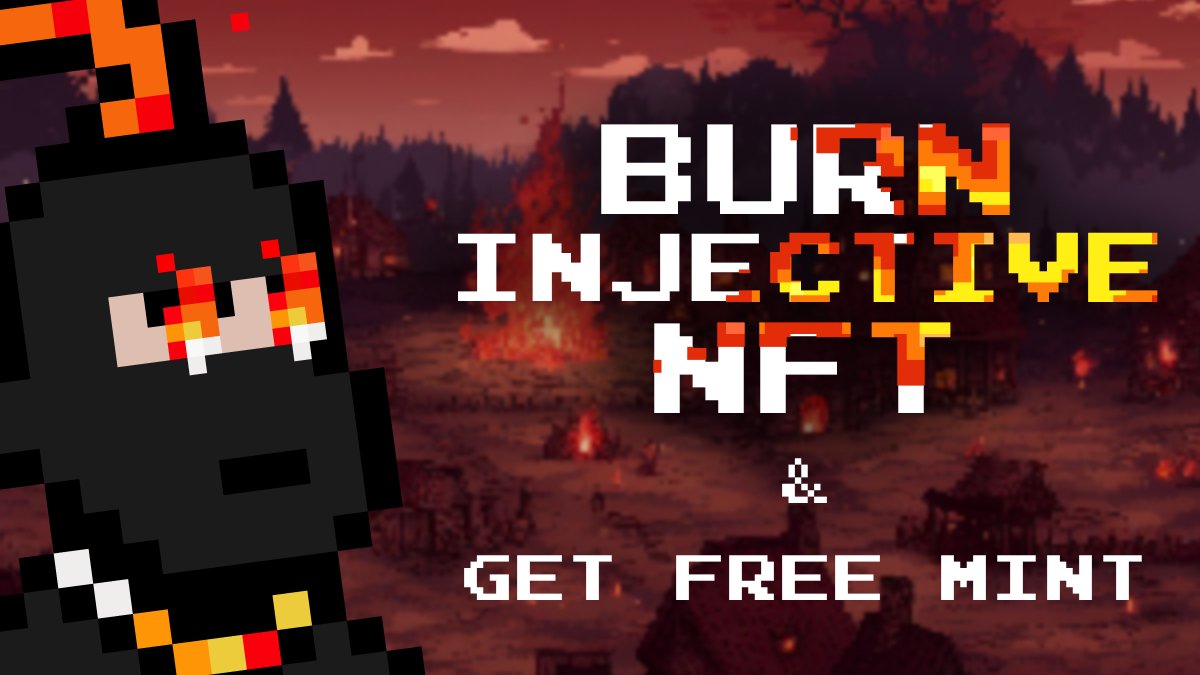 injbbb's tweet image. Second chance for your illiquid @Injective_ @ProtocolTalis NFTs!
Burn devalued NFTs and receive WL for a free BBB @injbbb mint! 🔥🔥🔥🔥🔥🔥🔥

Let's make the NFT market better together!

All the necessary information can be found here: injspace.notion.site/BBB-Burn-Burn-…