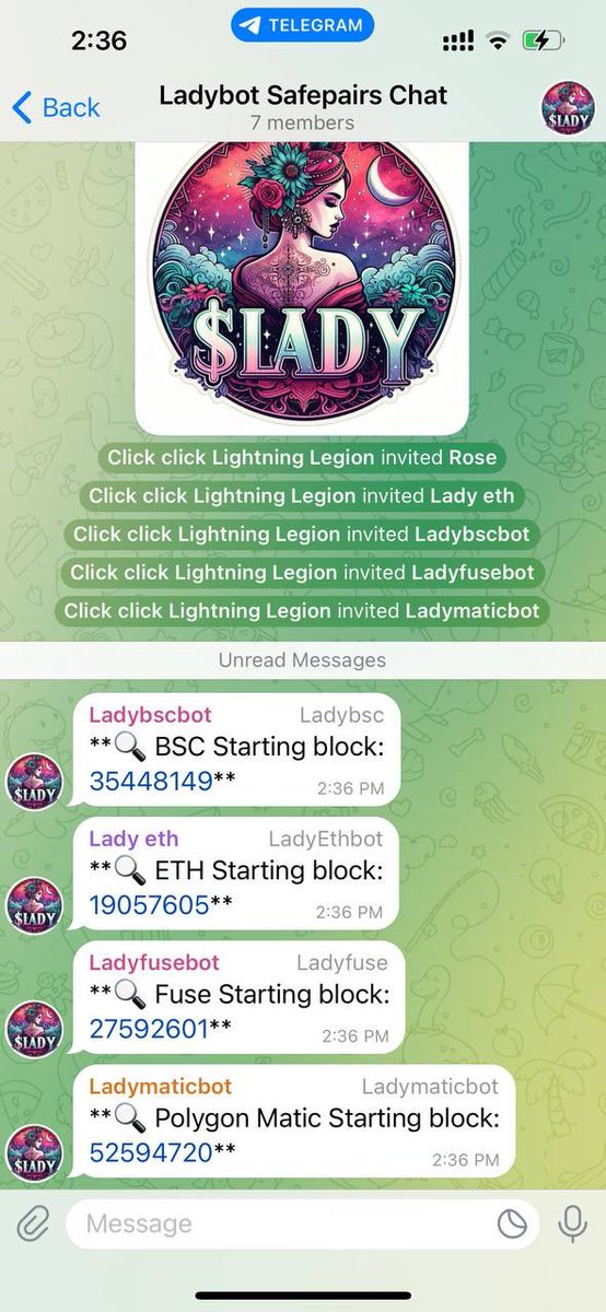 Hello ladies 

I would like to invite everyone to join the swap bot chat as we have stated our tools will market themselves 😍 We’re pleased to announce the launch of our swap bot channel where users can see pre-audited token launches at the stage of lp add with quick links to