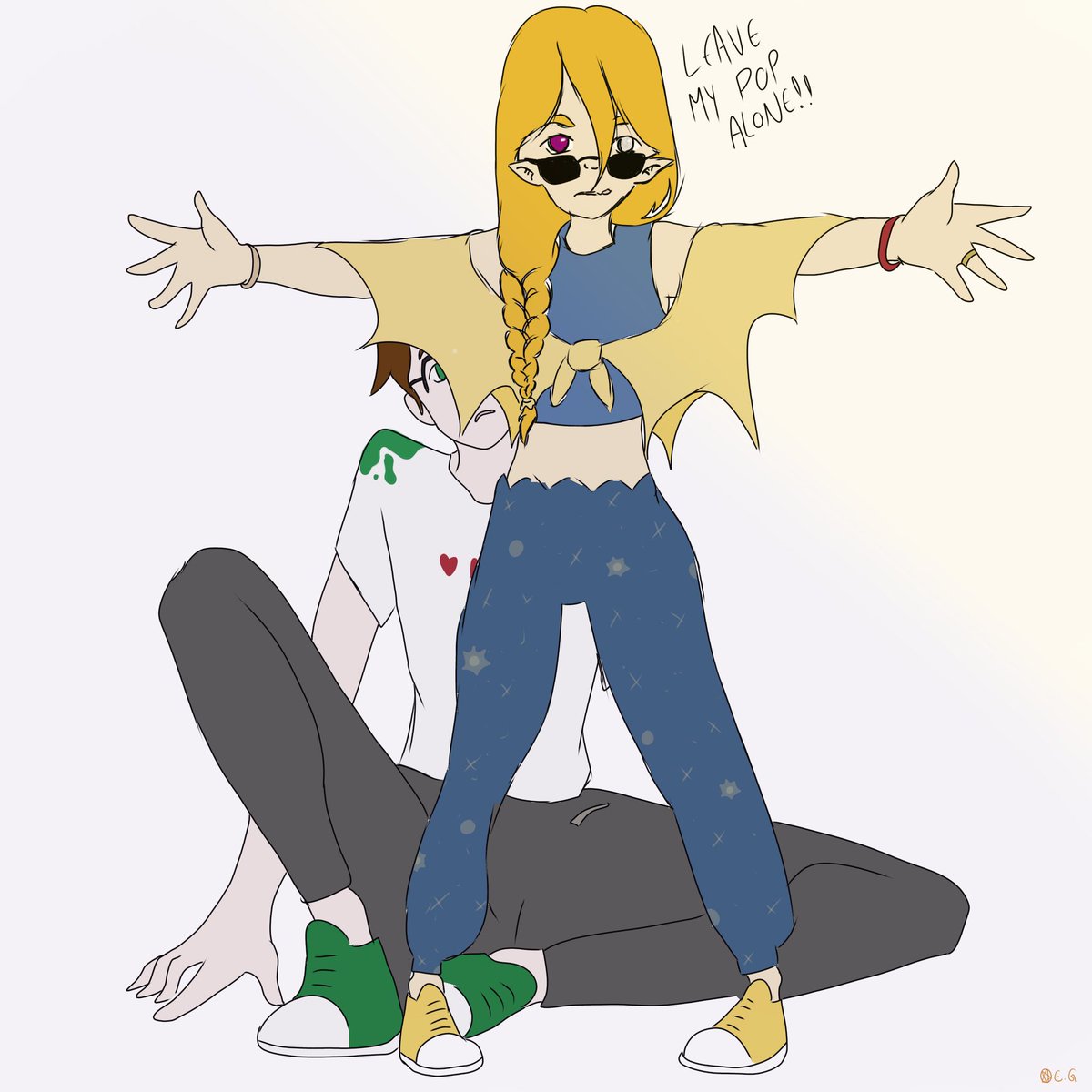 artsyeef's tweet photo. NOBODY messes with their Pop!!
@Slimecicle 
#sunnysideupfanart #sunnysideup #qsunny #qsmpeggs #qsmp #qsmpart #eggfanart #slimeciclefanart #slimesicle #charlieslimesicle #qsmpfanart https://t.co/RYRbKT0QcM