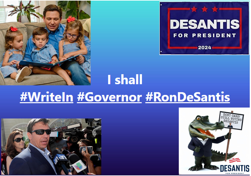 ArthurCSchaper's tweet image. You can still protest the #Establishment shoving @realdonaldtrump down our throats.

#WriteIn #DeSantis
#DeSantisDelivers 
#FloridaMyAmerica
#ChooseBetter
#MoveOn