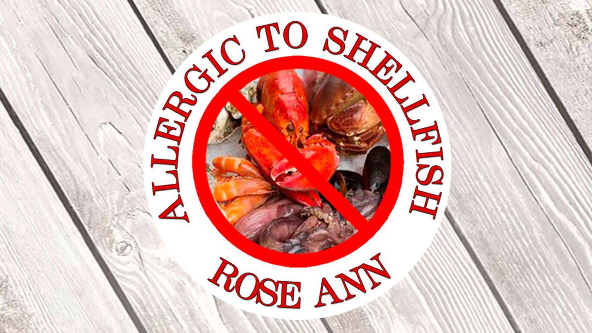 moonlitprints's tweet image. Our food allergy stickers are perfect to alert caregivers, teachers, friends and family to your child's shellfish allergy. etsy.me/3u1nVai #shellfishallergy #allergyalertsticker #chefcardallergystickers #chefcardstickers