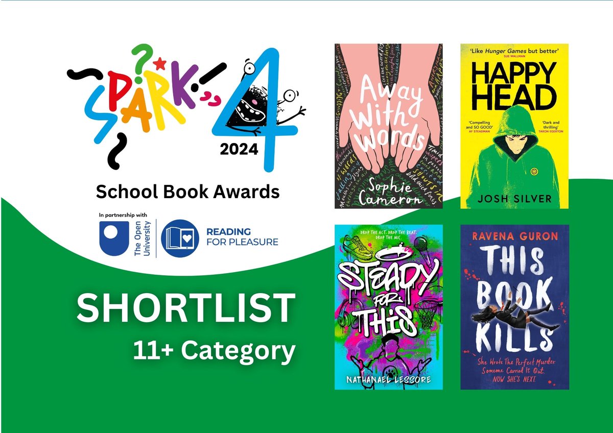 In case you missed our earlier video announcements - here's the 11+ Fiction shortlist. With huge thanks to the wonderful panel of short listers: @rrouillard @penattheready @flattiewesty @JennyEllis5 @LibSHS @TeacherMayhew