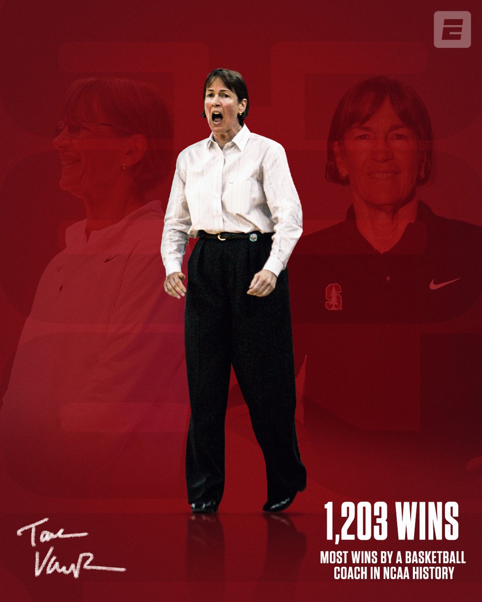 TARA VANDERVEER DID THAT 🔥 

No basketball coach in NCAA history has won as many games as her‼️