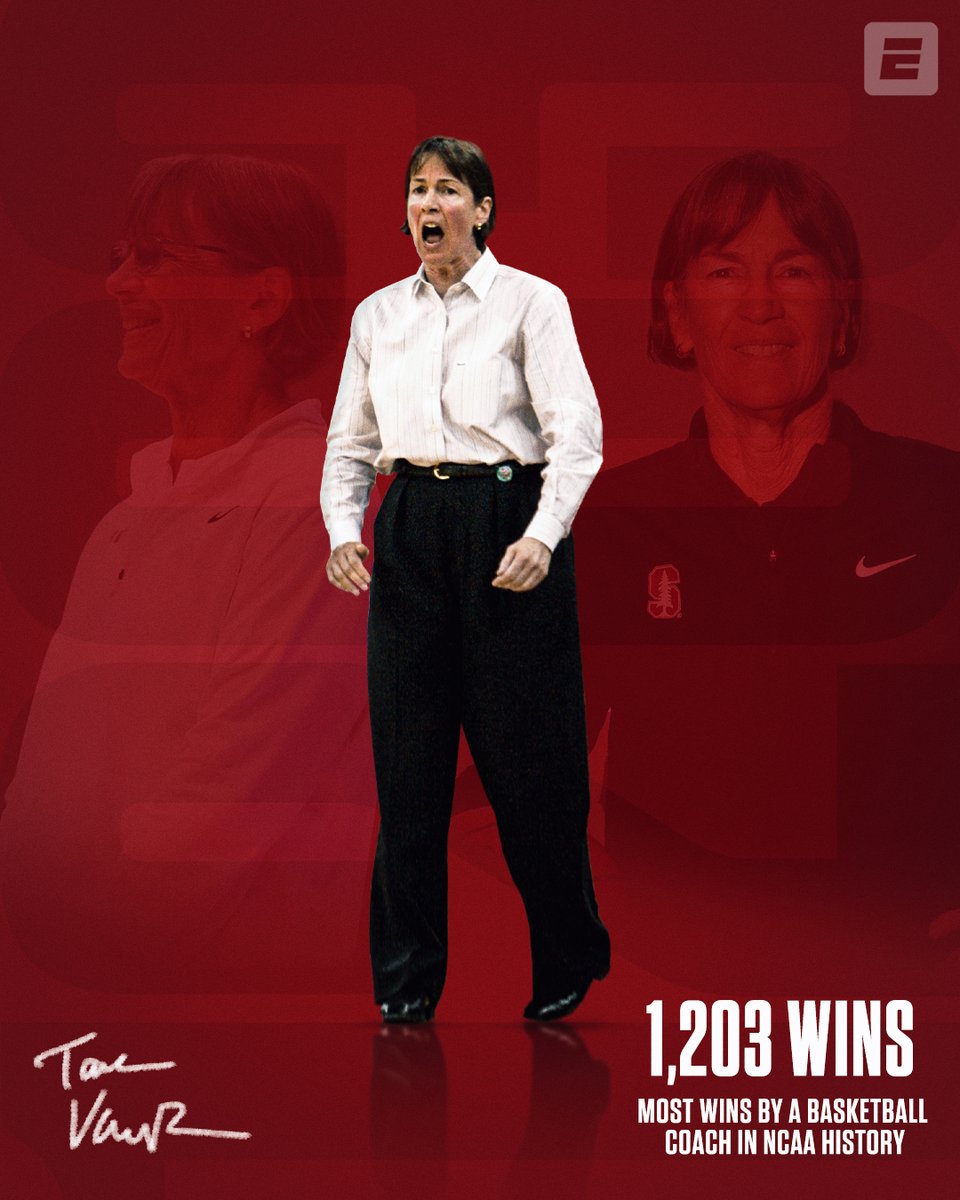 TARA VANDERVEER DID THAT 🔥 No basketball coach in NCAA history has won as many games as her‼️