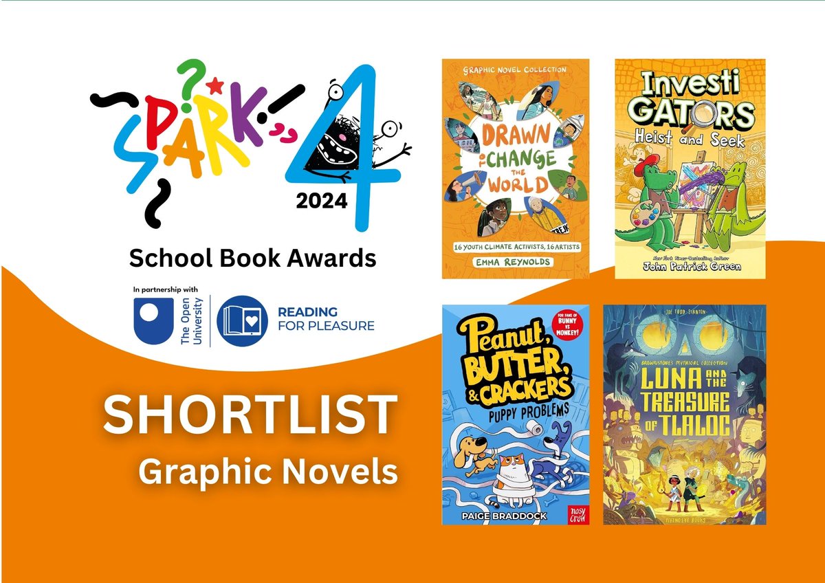 In case you missed our earlier video announcements - here's our guest category: graphic novels shortlist. With huge thanks to the wonderful panel of short listers: <a href="/RuddickRichard/">Richard Ruddick</a> <a href="/Parky_teaches/">Parky_teaches</a>  <a href="/Penwortham212/">Penwortham Primary</a>  <a href="/MrsAtkinreads/">Jane Atkin</a> <a href="/PollSimon/">Simon Pollard</a> <a href="/aewood1/">Alison Wood</a> <a href="/nicki_spanna/">Miss Wilson</a> <a href="/hfj0108/">Helen Jones📕</a>