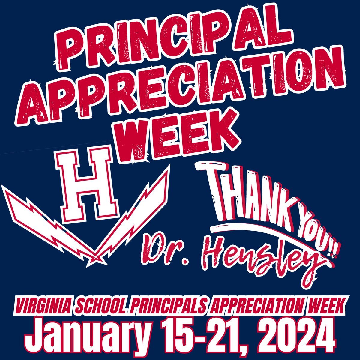 A special thank you to our @HarrisonburgHS Principal, @_MelissaHensley , as VA Principal Appreciation Week concludes!