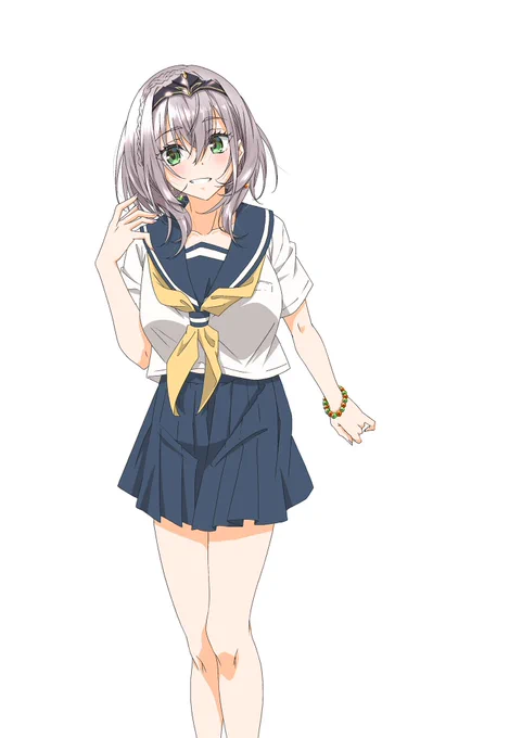 んおきたああああああああああああ今日もがんばる最近テラリアのぺこマリノエルめっちゃ面白いので見ている!というわけで今日はセーラー服な団長再掲絵!!! 