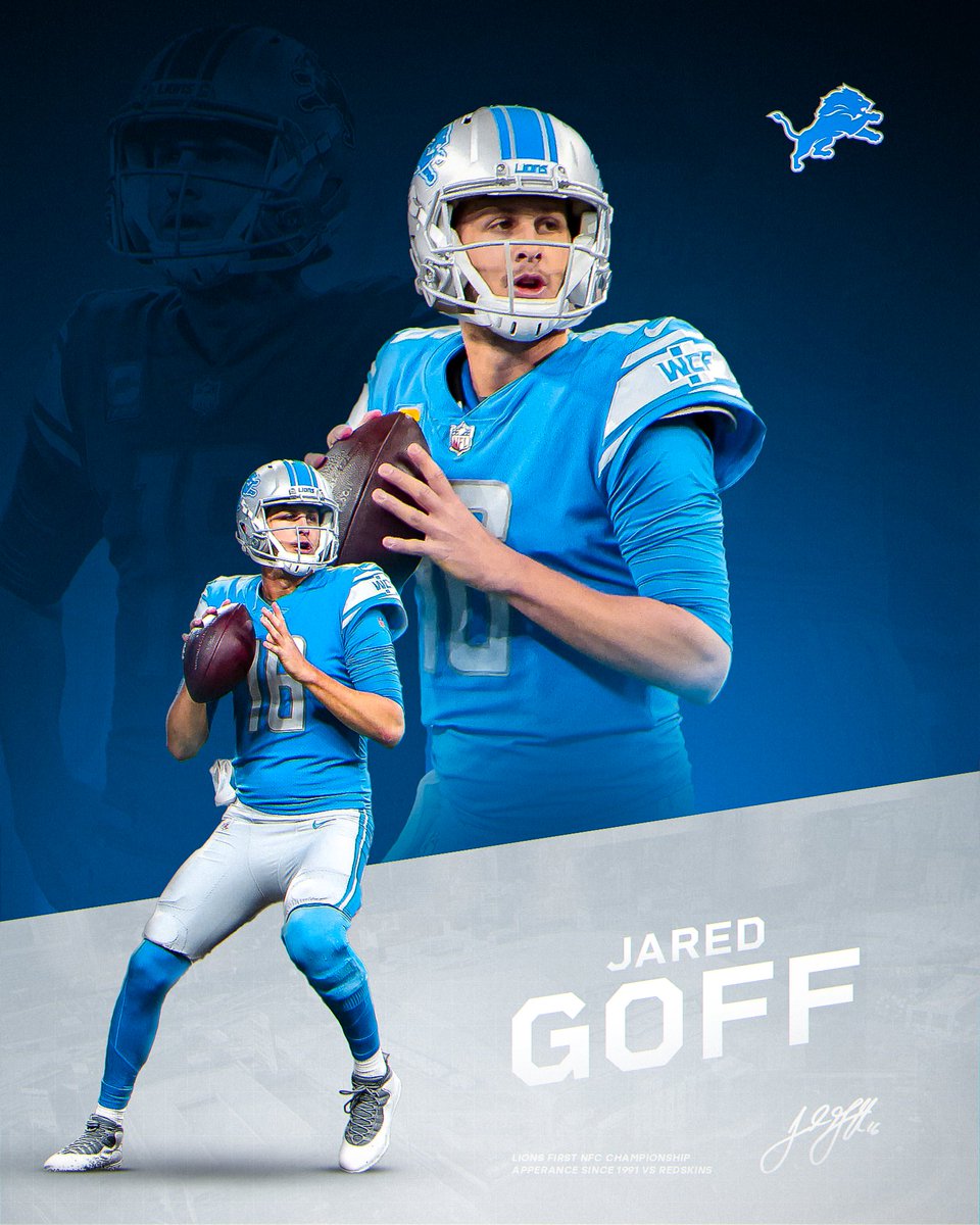 Jared Goff // Lions QB #16

Making history in Detroit. 🦁

#OnePride #TBvsDET