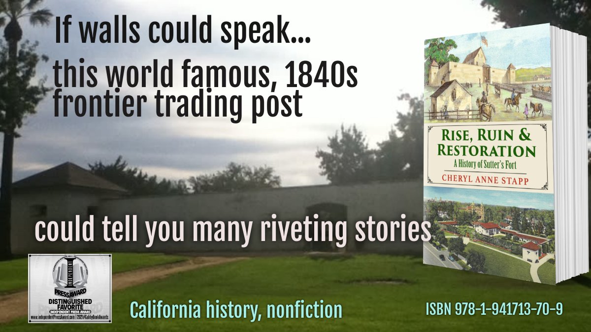 CherylAnneStapp's tweet photo. Sutter’s Fort was 40 miles s/w of Coloma, where gold was discovered in January 1848. Treasure hunters gathered at the fort to drink, gamble…and callously destroy it. Restored in the 1890s, it has its own amazing story.  https://t.co/0aiWT9A2GS  #HistoryNerd #BooksWorthReading https://t.co/pOh6Nfv8Qw