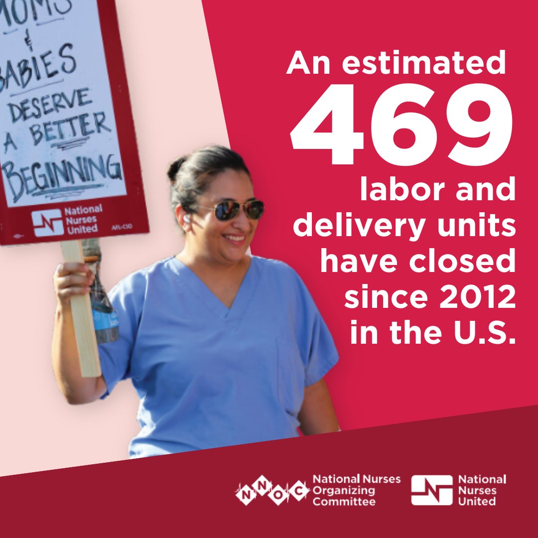 All across our state and country, we're seeing hospitals close labor and delivery units because they're not 'profitable.' 

When patients have to travel farther, it leads to poorer health outcomes & higher maternal death rates. Our patients deserve better! #PatientsOverProfits