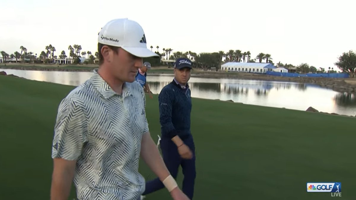 Two Alabama boys walking up the 18th fairway:

Justin Thomas: "That your first spectator hit, right there?"

Dunlap: "That smoke somebody?"

JT: "Percentages…"

Dunlap: "Think I hit someone on just about every hole at the US Open."