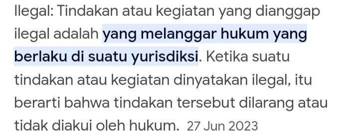 Keputusan Mahkamah Konstitusi Berapa Bulan
Belakangan SangatLah
Melanggar Hukum /Ilegal.
.
Jadi Tambang Ilegal Tdk .
Mungkin Diberi Izin Untuk
Menambang.,klu Diberi Izin
Untk Menambang Berati
Legal Menurut HUKUM.👇
.
#CoblosNomor3 
#GasssGanjarMahfud..