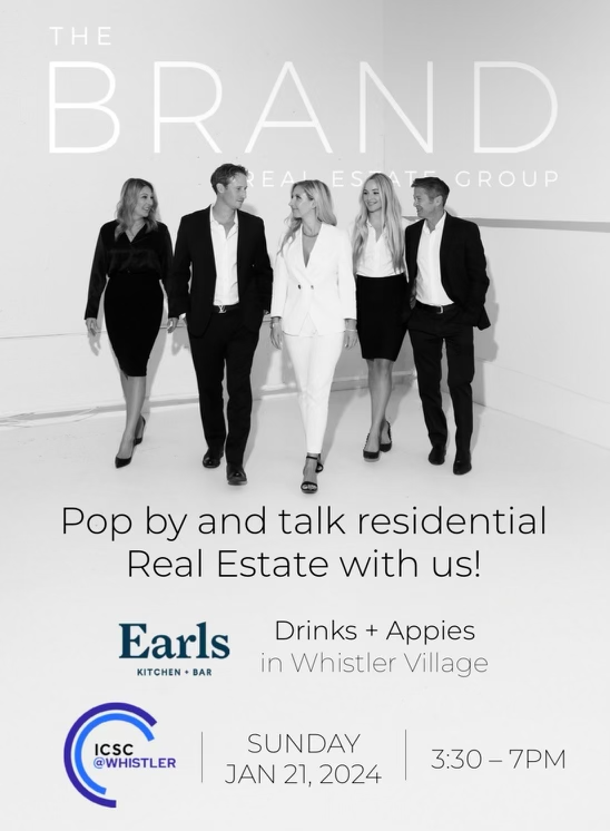 🌟 Join Us Today! 🤝

📍 Meet us at Earls in Whistler Village at 3:30 pm for an engaging discussion with The Brand Real Estate Group. Let's connect, share ideas, and explore new opportunities in the world of real estate. See you there! 🏔️🏠 #RealEstateTalk #WhistlerVillage