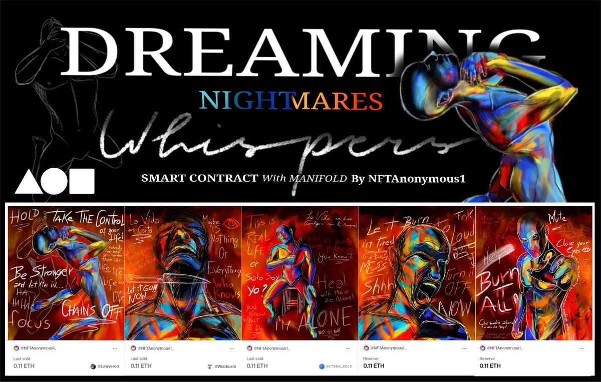 I love my art so bad and I'm very happy to be able to be here to share it with this community. 

Dreaming Nightmares Whispers collection.

Only 2 pieces left 🔥
#NFTCommunity