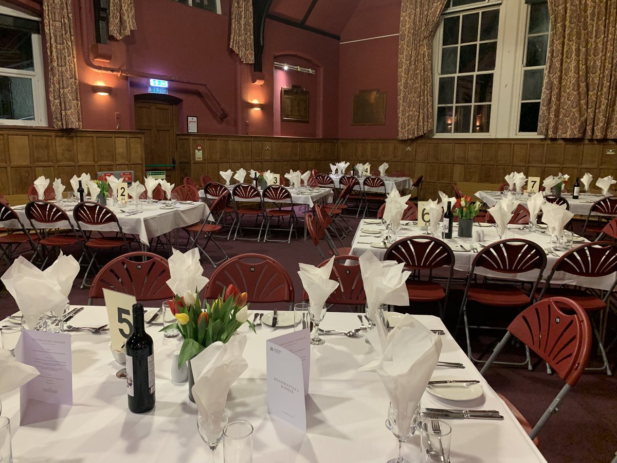 Our first Sixth Form Dinner of the year on Friday evening @churchers1722 and also the first use of our new crockery <a href="/ChurchersSixth/">Churcher’s College Sixth Form</a> @natdavies1973