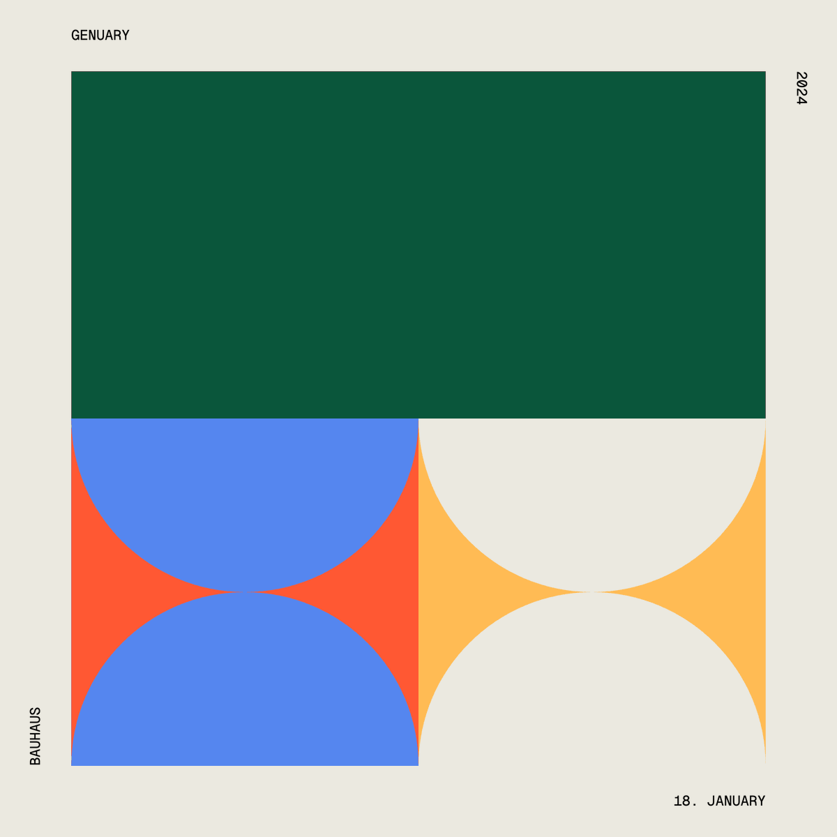 m2rt's tweet photo. Genuary — Bauhaus

#genuary #genuary2024 #genuary18 #p5js https://t.co/JVqv8QMwM2