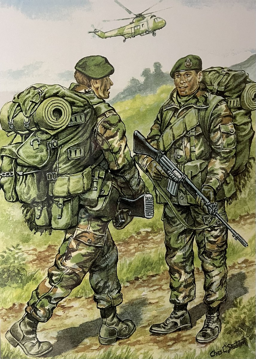 Came across this image on a wall at RMB Chivenor in Devon last week. It was titled, 'Royal Marines, Falklands, 1982'.