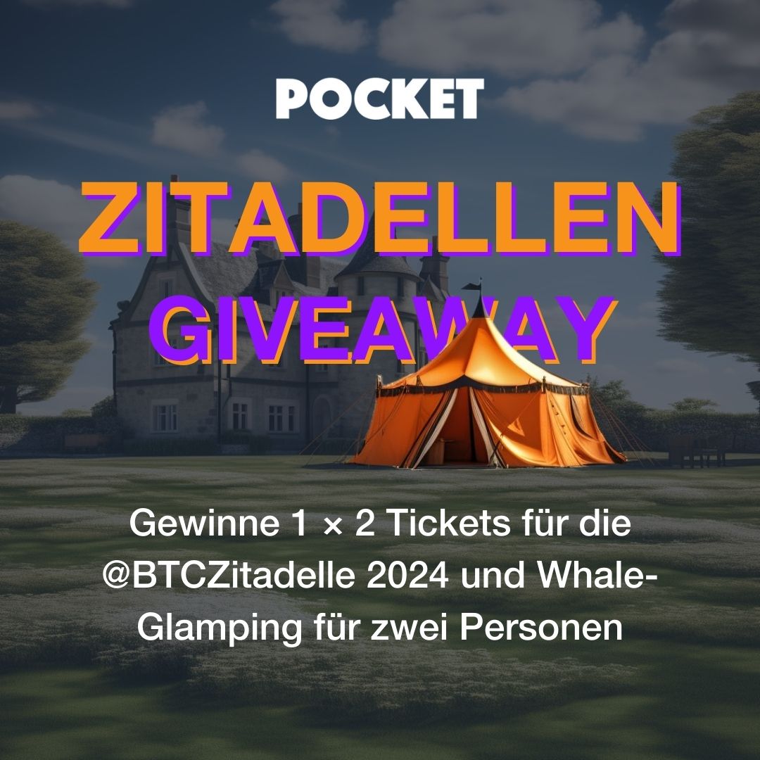 🏰🔥 Ultimatives Zitadellen-Giveaway 🔥🏰

🤩 Wir verlosen ein bullisches Zitadellen-Bundle für angehende sowie hard-core #Plebs

🎁 Gewinne 1 × 2 Tickets für die <a href="/BTCZitadelle/">Zitadelle 🏰</a> + Whale-Glamping für zwei Personen

👉 Um teilzunehmen folge uns, like und teile diesen Post

🧵 1/3