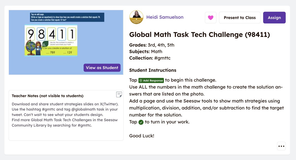 Global Math Task Tech Challenge tweet media