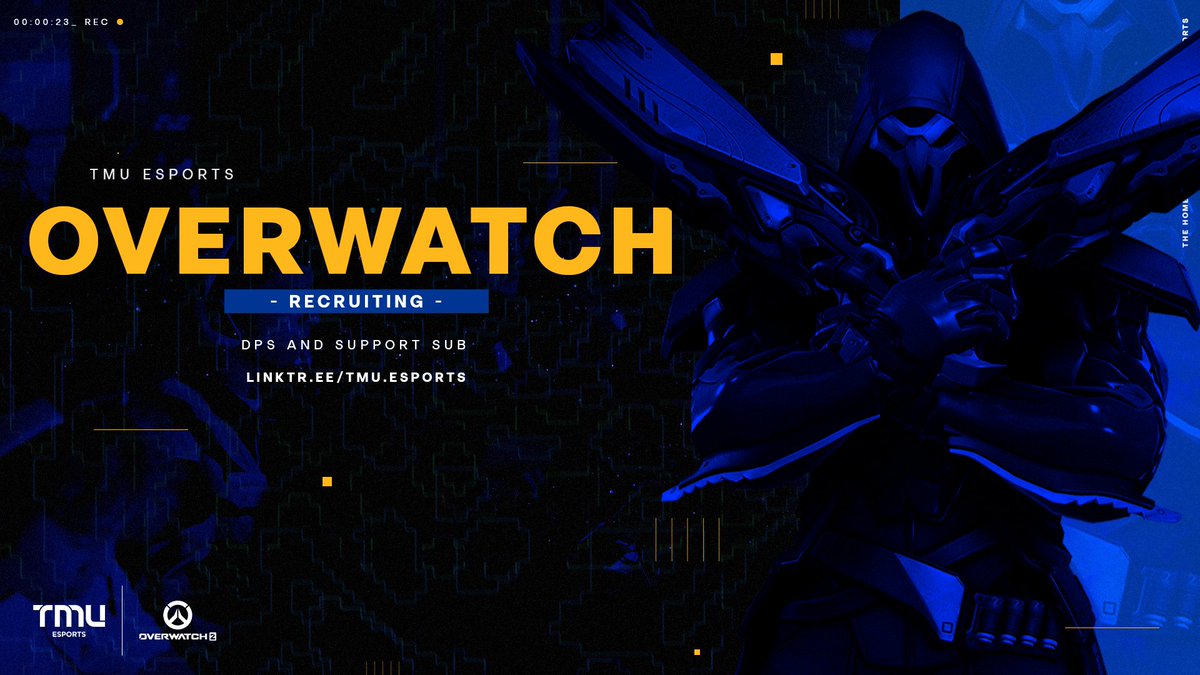 TMU Overwatch is looking for a DPS and Substitute Support! Sign up at the link below. 

📅TBD
🌎Online
‼️ linktr.ee/tmu.esports