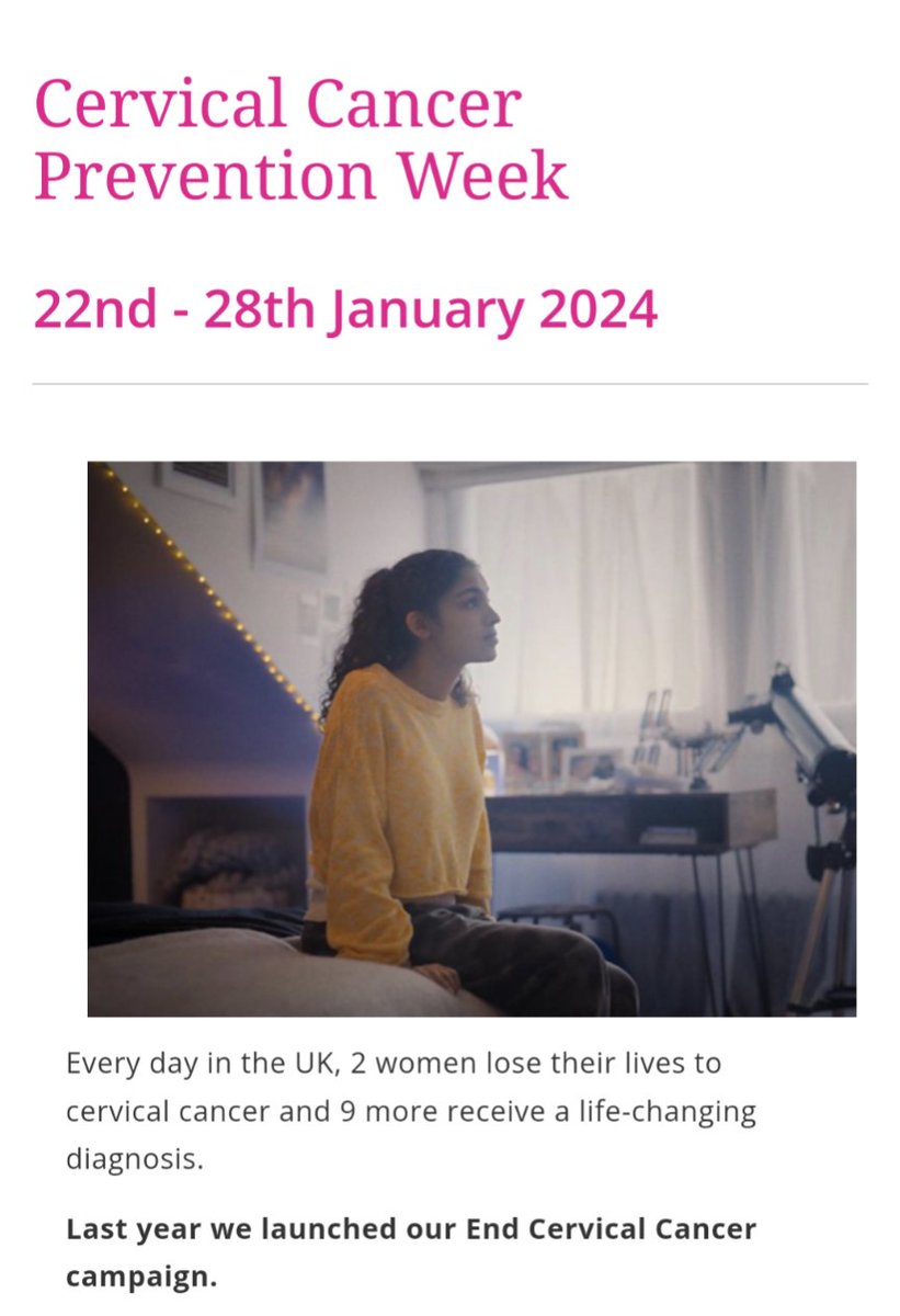 Come see us in <a href="/HuddersfieldUni/">University of Huddersfield</a> Student Central on Wednesday 24th Jan from 11:30am and learn more about cervical cancer prevention  <a href="/PearlLamptey1/">Pearl Lamptey</a> <a href="/HuddsUniHealth/">The Health Centre</a>
