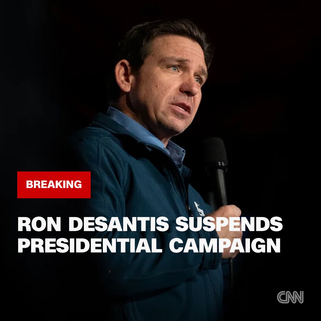 Florida Gov. Ron DeSantis announces he is ending his 2024 presidential bid in a video posted to X. cnn.it/427noQQ