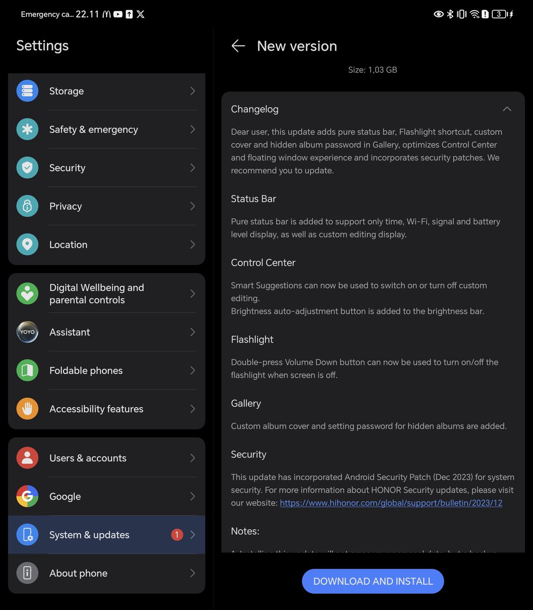 RODENT950's tweet photo. Huge magic os 7.1 update for Vs #HonorMagicVs https://t.co/kucip68JdW