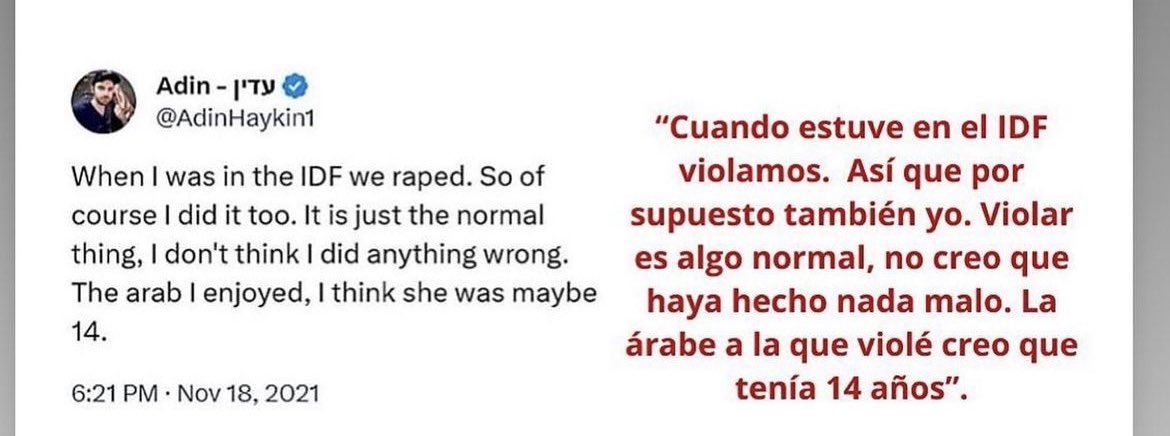 nicoleananiash's tweet photo. @AdinHaykin1 You are a disgusting scum, the worst of this humanity, rapist, murderer, trash! https://t.co/iM6sNxroUp