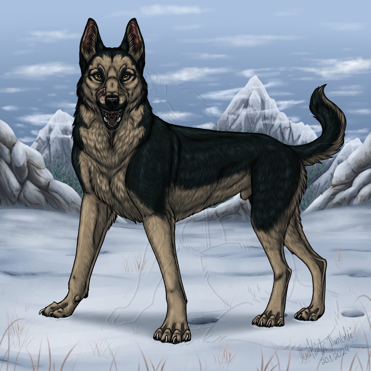 narncolie's tweet photo. Ginga fanart of German Shepherd John.
#digitalart #fanart https://t.co/IZgiNBo2wY