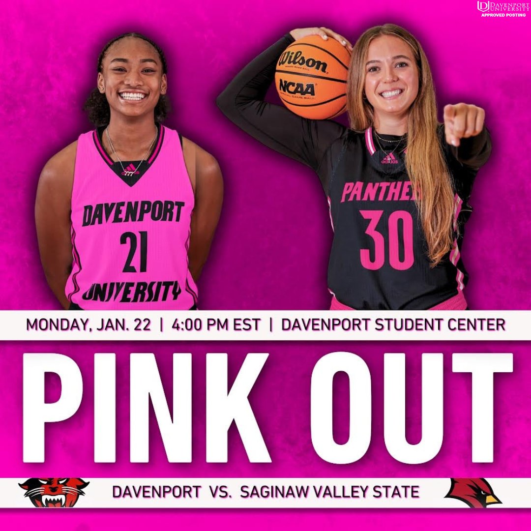 DUStudentLife's tweet photo. Wear pink to the women's and men's basketball games on Monday. The games are supporting Play4Kay. Pink shirts will be sold on the track with events during the game. 🏀 #DUit https://t.co/0TYdF8WXtU