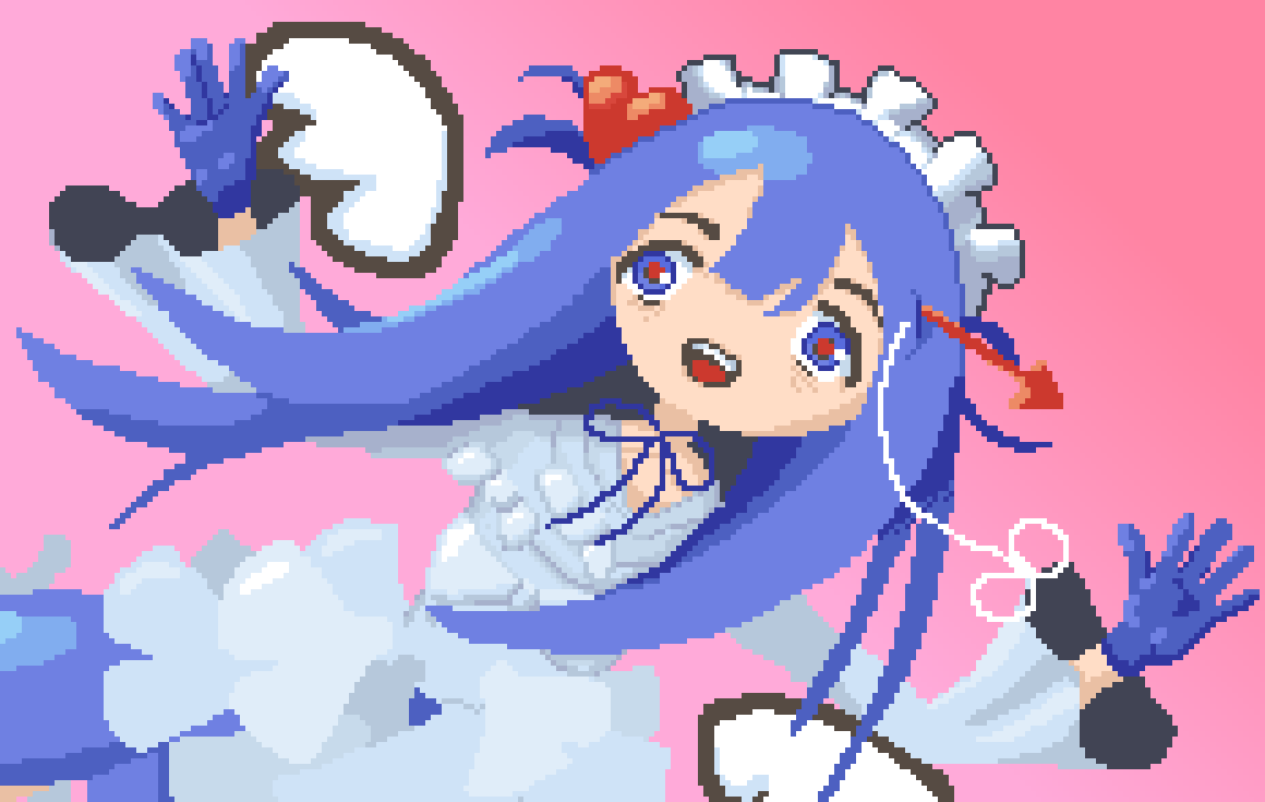 magical girl tsubame! Good manga! #pixelart