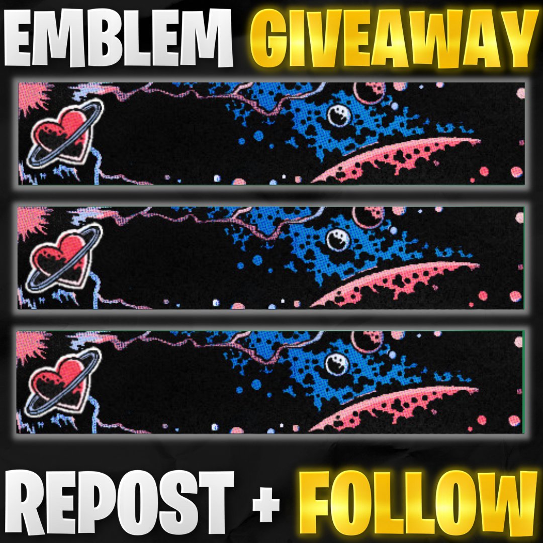 New Emblem Giveaway!
Repost + Follow To Enter
Winner Drawn @ 1000 Reposts!