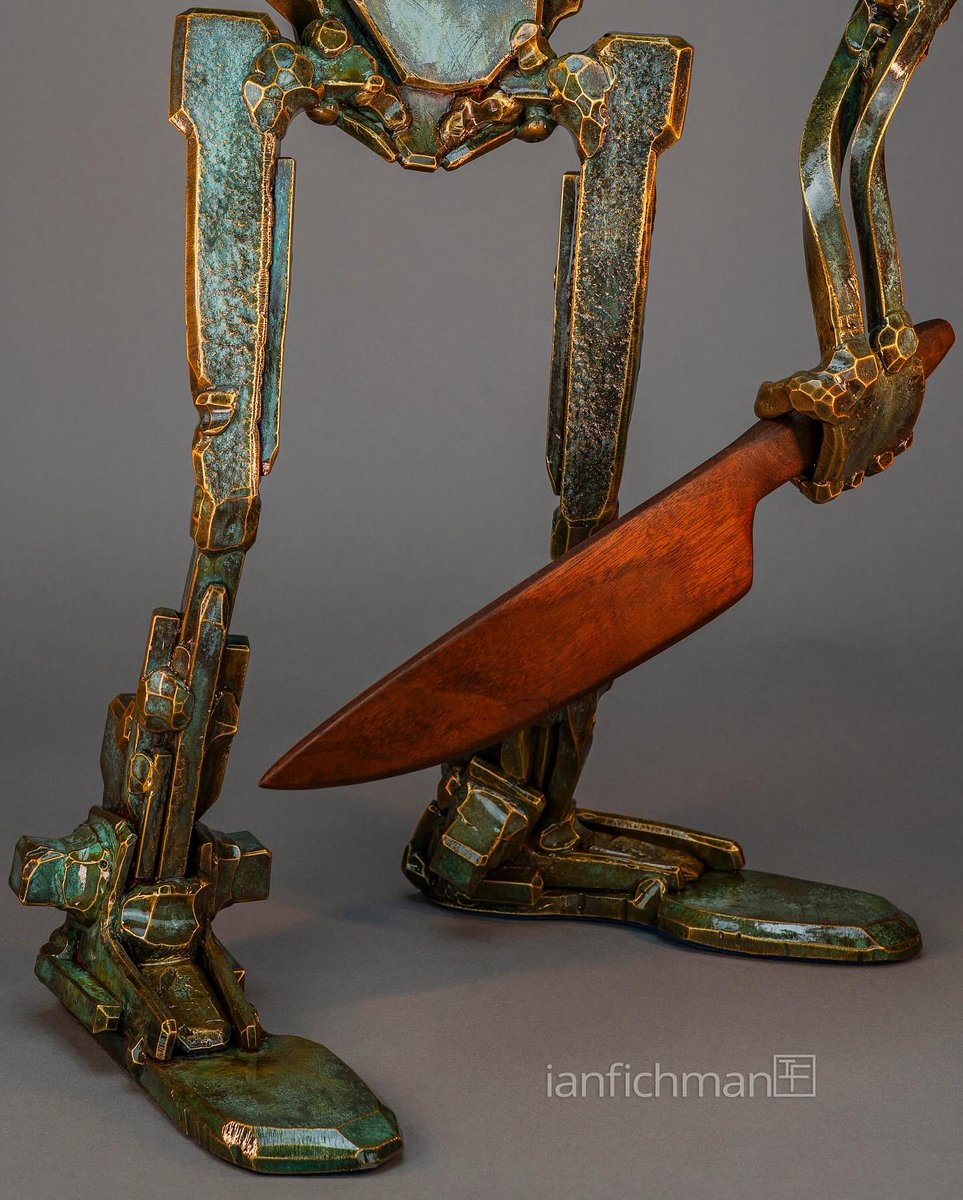 ianfichman's tweet photo. Hey @elonmusk you should buy this

Fuck Around and Find Out
codename: TOUGHGUY
2023
patinated brass-plated steel and wood
23”H x 16”W x 12”D / 40 lbs
$35K https://t.co/eTieQF2b6n