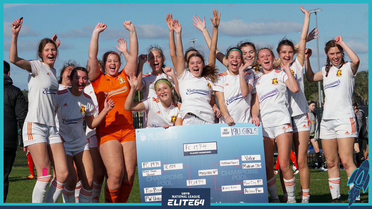Congratulations to <a href="/FC1974GLSA/">GLSA FC 1974 Libertyville</a> on taking the E64 19U Girls Playoff title! 🏆

#EarnYourPlace #EveryMomentCounts