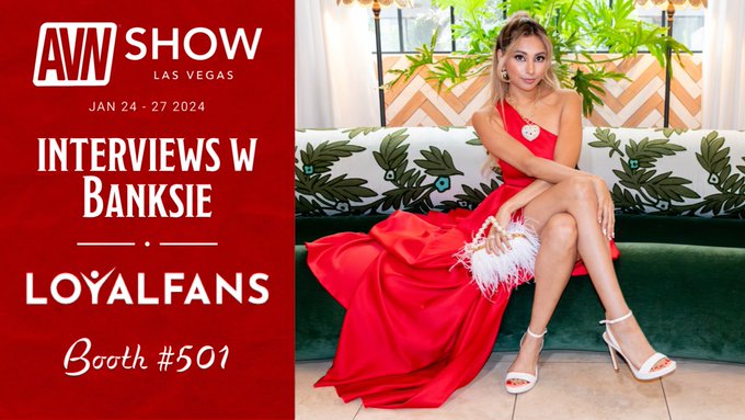 Really goin down @realloyalfans booth for AVN! Let&rsquo;s B Loyal together ❤️ @BanksieTV   Xoxo 💋 #Banksie  #AVNShow2024<a class="tags" target="_blank" title="On Twitter" href="/?out=eyJ0eXAiOiJKV1QiLCJhbGciOiJIUzUxMiJ9.eyJpYXQiOjE3MjM3NzIyMDMsImlzcyI6InR3cG9ybnN0YXJzLmNvbSIsIm5iZiI6MTcyMzc3MjIwMywiZXhwIjoxNzU1MzA4MjAzLCJyZWRpcmVjdF91cmwiOiJodHRwczovL3R3aXR0ZXIuY29tL3JlYWxsb3lhbGZhbnMifQ.HI7o_NajAcko0sgVS0AMPs16eSZWyJWerhir1n8V65BCFMJSRmdMQ90R96LqCX620yEXo-tBfOHuR1mJhLyHmw">@realloyalfans</a><a href="/tag/banksie"class="tags"><span>#banksie</span></a><a href="/tag/avnshow2024"class="tags"><span>#avnshow2024</span></a>