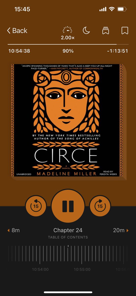 I’m really loving this and the narrator’s voice is so nice to listen to