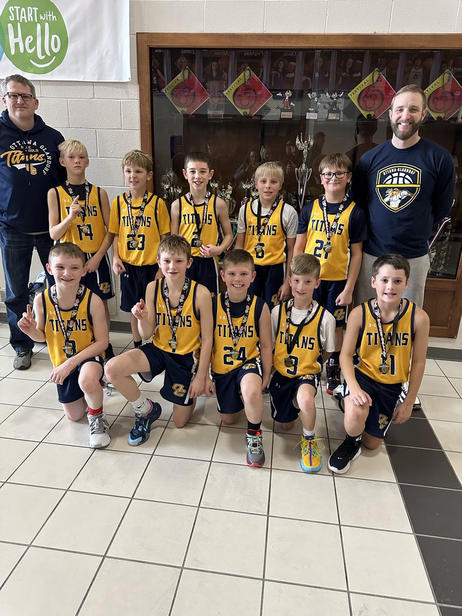 nwobball's tweet photo. 4th grade champions 1/21 in Swanton. Ottawa Glandorf Titans/ coach Selhorst. 3-0/ wins over Perrysburg, Toledo Dream and Lake Erie Elite. Thanks for coming and have a GREAT week! https://t.co/r7jzvIjaa2